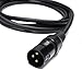 Audio2000'S E14103P2 Two-Pack 3-Feet Gold-Plated 1/4-Inch TRS Right Angle to XLR Male Audio/Stage/Patch/Recording Cables (Two 3-Feet Cables)