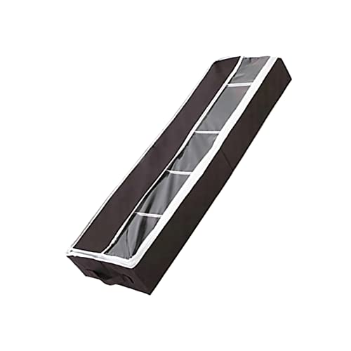 Happyyami 1Pc Portable Non Woven Shoe Storage Box with Visible Window Organizer for Home Compact Shoe Case for Efficient Shoe Organization