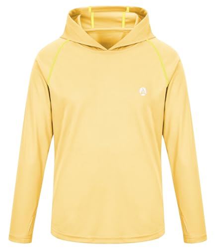 Image of Boys Grils Long Sleeve Sun Shirts UPF50+ Hoodie Thumbhole Rash Guard Quick Dry Atheltic Hiking Workout Water Playing