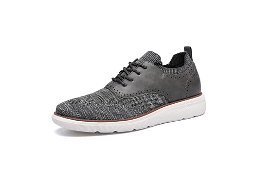 Image of DECARSDZ Men's Casual Dress Shoes Knit Lightweight Breathable Lace-Up Shoes Walking Work Sneakers Fashion Sneaker