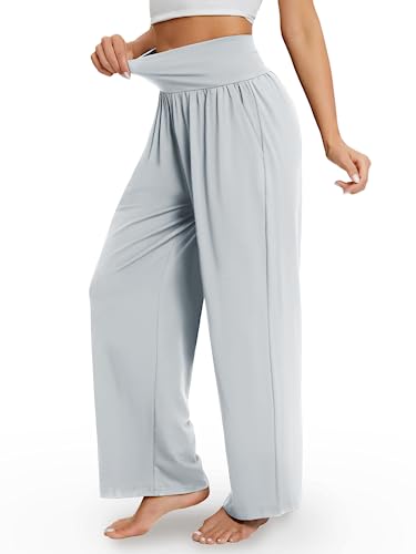 Image of Gracyoga Wide Leg Yoga Pants for Women Casual Loose Cozy Sweatpants High Waisted Lounge Pajama Flowy Pants With Pockets