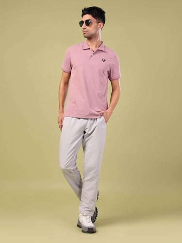 Image of TECHNOSPORT Men's Regular Fit Half Sleeve Polo T-Shirt with Collar, ELASTO Plus Quick Dry Moisture Wicking Polo Tee for Gym Sports Golf and Casual Wear