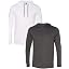 White - Heather Dark Grey