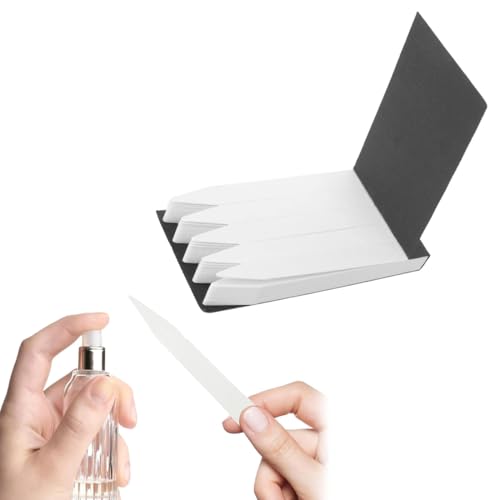 GLPRKOW Bandelettes de Test de Parfum, 100 Pièces Bandelettes de Test d'Huiles Essentielles pour Aromathérapie, Papier Testeur de Parfum, Bandelettes Olfactives pour Parfum et Huiles Essentielles