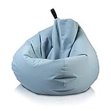 Ecopuf Oscar | Pouf a Sacco per Esterni | Puff Poltrona Sacco in tessuto Poliestere Impermeabile Waterproof Oxford 600D - Poltrona Sacco con maniglia e imbottitura in Polistirolo Dim 90x110 Cm