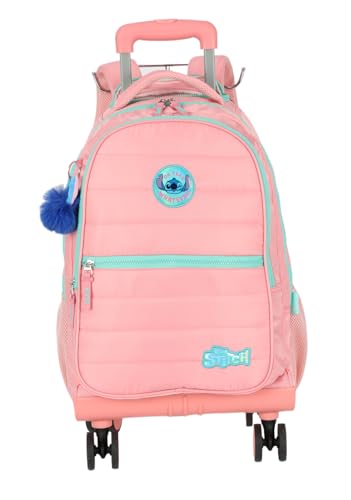 Mochila Carrinho Luxcel Stitch Salmao Mc47746sc