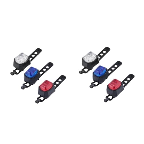 POPETPOP 6pcs Bike Warning Lights Gemstone for Cycling Material Easy to Carry Safety Warning Lamps for Night Riding