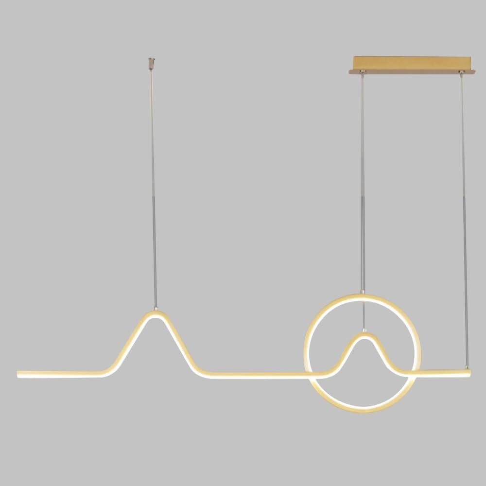 SBZIOJHDR Ceiling Lights, 38W LED Linear Hanging Lights for Hallway Office Bedroom Bedside Bar - 3 Color Mode(Gold)