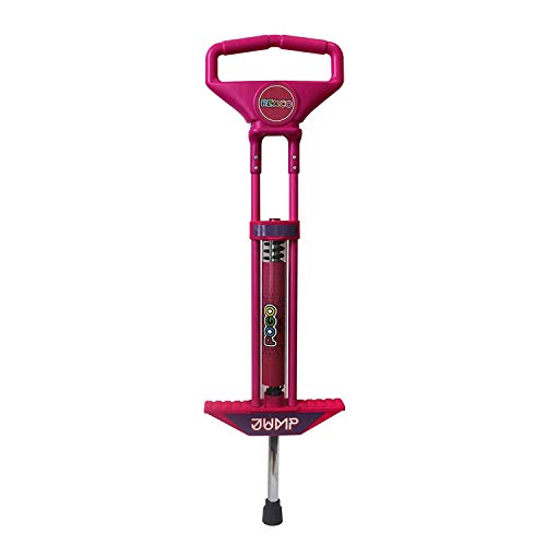 Rexco Pogo Stick Spring Powered For Childrens Kids Girls Boys Jumping Bounce Jump Toy Outdoor Game[Pink]