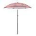 Produktbild SONGMICS Sonnenschirm, Ø 160 cm, Marktschirm, UV Schutz UPF 50+, Sonnenschutz, achteckiger Gartenschirm aus Polyester, Schirmrippen aus Glasfaser, mit Tragetasche, rot-weiß gestreift GPU60RW