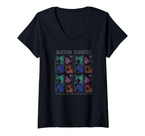 Womens David Bowie - Kit Kat Klub New York 1999 V-Neck T-Shirt