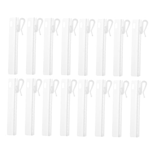 Ipetboom 25pcs Plastic Curtain Adjustment Hook Ratchet Pinch Hooks for Window Curtain Track System Clip for Shower Bathroom Decor