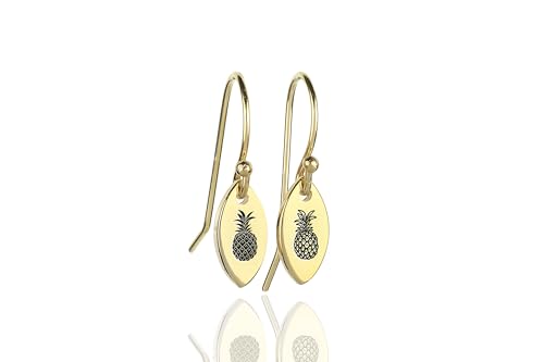 Boucles d'oreilles ananas et marquise pour femme en acier - 4