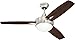 Craftmade 3 Blade Ceiling Fan with Dimmable LED Light and Wall Control TG48W3 Targas 48 Inch Bedroom Fan, White