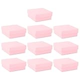 AKOOSY Aufbewahrungsboxen für Schmuck 10 Stück Quadratisch Umweltfreundlich und Geruchsneutral für Ringe Ohrringe und Halsketten im Retro Stil