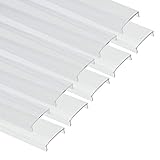 Muzata 10Pack 3.3ft/1M Strip LED Transparent Cover Clear Lens for U1SW,Matching Most U-Shape LED Light Aluminum Channel in The Market LC03 TT 1M, LA1