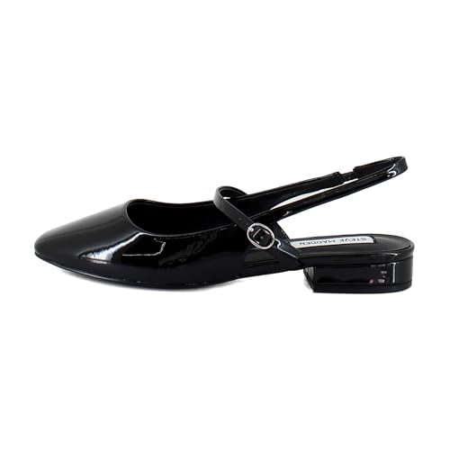 Steve Madden Womens Women's Baskin Ballet Flat, Black Patent, 62