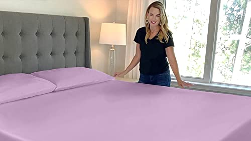 Superity Linen Fitted Rv Sheet, 100% Cotton, Breathable Soft And Comfortable, Machine Wash And Dry (Three Quarter Bed Sheets 48X75, Lavender) #TOP6