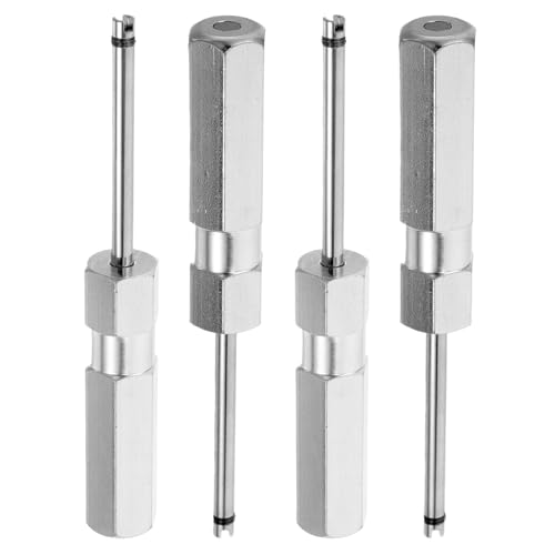 ifundom Juego de Herramientas Portátil y Rápido para Núcleo de Válvula de Neumáticos Cabezal Magnético, Aleación de Aluminio para Mantenimiento y Viaje en Válvulas de Motocicleta