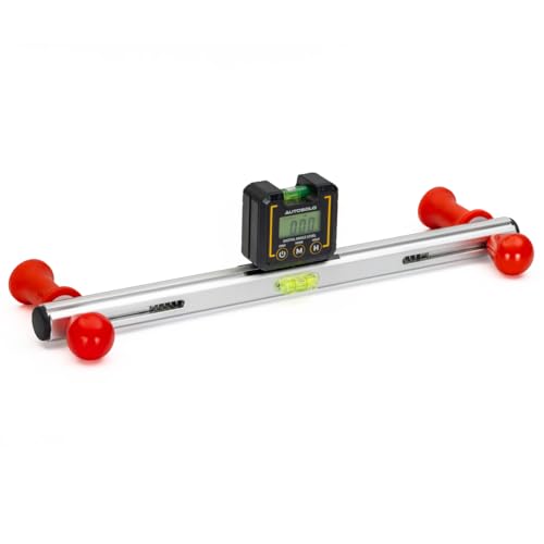 AutoSolo Steering Wheel Level Alignment Tool with Digital Angle Level - Spring Loaded Universal Fit 8-15 Inch Steering Wheels