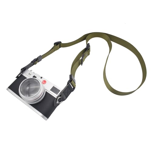 Symuitrc Camera Strap Quick Adjust, One‑Hand Adjustable Nylon Neck Shoulder Sling Compatible with Canon Nikon Sony DSLR Mirrorless Cameras, Durable Metal Buckle Photography Strap for Travel Vlog