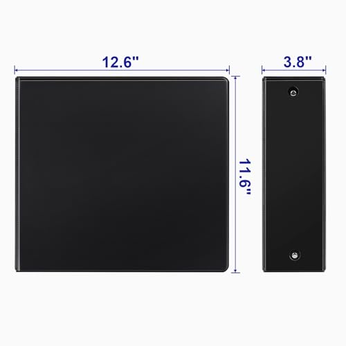 Image of COMIX Sturdy 3 Ring Binder 3 Inch with Clear View Cover | 3 inchHeavy Duty Round Ring,PVC-Free 2.4mm Board,Holds 600 Letter Sheets,Wholesale for Offices & Classrooms,10 Pack (Black)