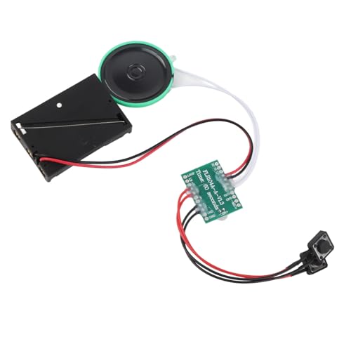 Irfora Reproducción de Grabación de 60 Segundos Módulo Tarjeta Felicitación Voz DIY Extensión Cable 10 Cm, Botón Reproducción Música, Fuente Alimentación