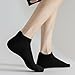 Wamicu Sneaker Socken Damen 5 Paar Atmungsaktive Baumwolle Socken Kurze Sportsocken Laufsocken, Größe 39-42 (Schwarz)