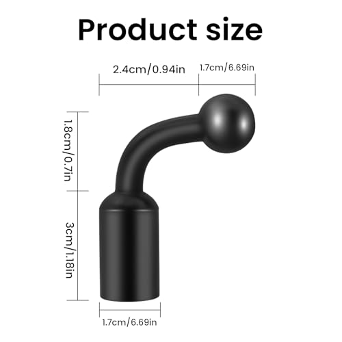 Adaptador vertical de 17mm rosca hembra 1/4 conector de aluminio para trípode selfie stick 2