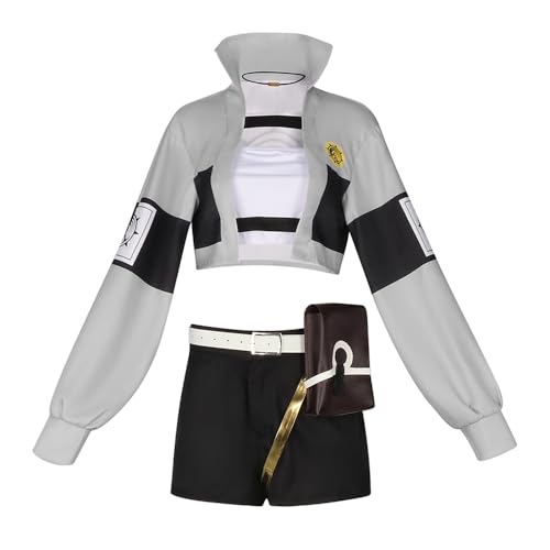 Disfraz Li Glaze Anime Cosplay Uniforme Gris Mujer miniatura 1