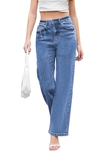 Jeans for Women Trendy High Waisted Straight Jeans Loose Wide Leg Stretchy Denim Pants with Pockets 2025 Fashion4