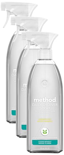 Method Daily Shower Spray Cleaner, Eucalyptus Mint, 28oz, 3 bottles
