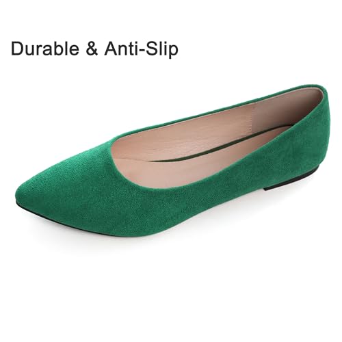 Image of Dear Time Women's Pointed Toe Ballet Flats Simple Casual Office Work Flats Slip-on Comfortable Shoes
