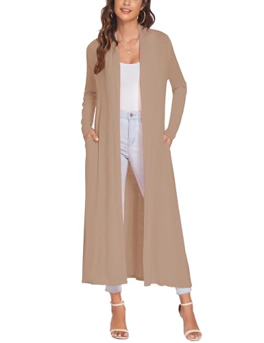 Image of Bluetime Women Floor Length Open Front Cardigan