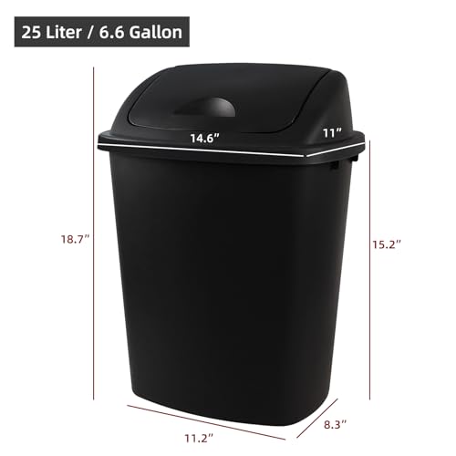 Caneca de basura negra de 6 galones pack x4 miniatura 4