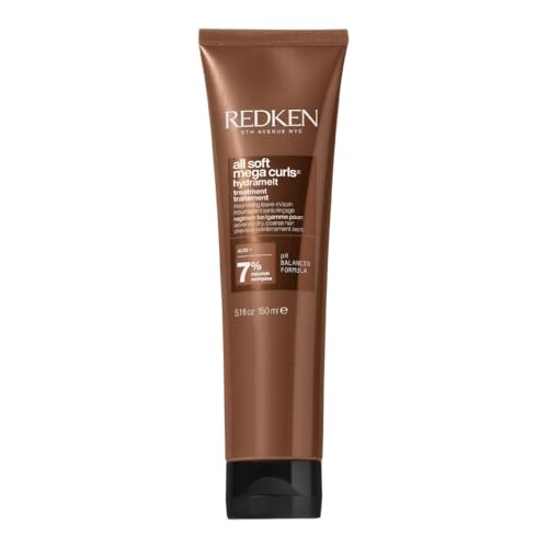 Redken All Soft Mega Curls, Tratamiento sin aclarado para cabello rizado seco y muy seco, Limpia e hidrata los rizos y ondas, Sin sulfatos ni parabenos, 150 ml