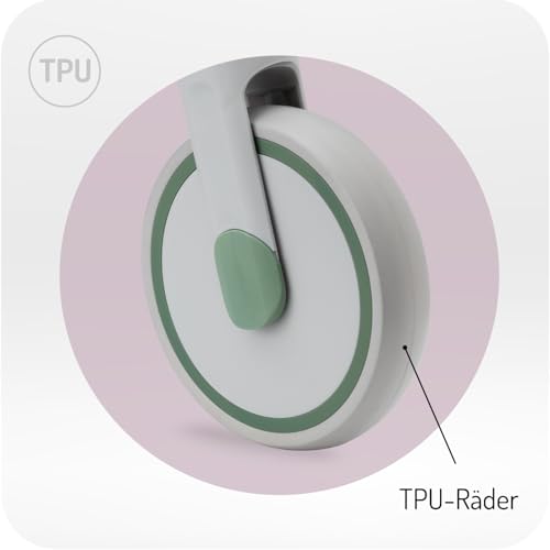 MoMi Tedi Kinderlaufrad für Mädchen und Jungen (max. Körpergewicht 25 kg), Mini-Laufdreirad mit pannensicheren Kunststoffrädern, Leichter Metallrahmen – 1,2kg