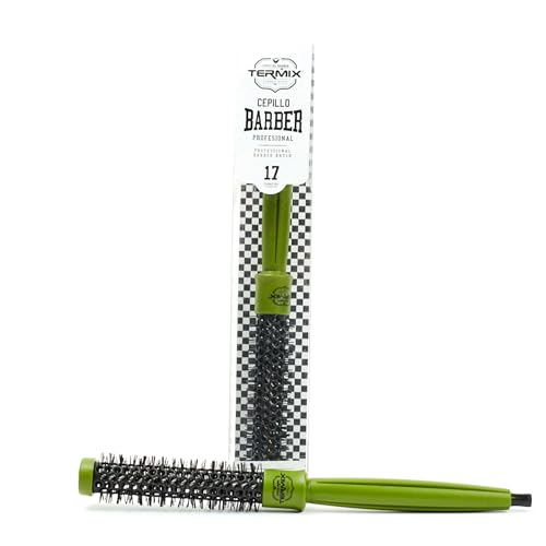 Termix Brosse de Barbier Ronde Professionnelle Ø17 pour Cheveux Homme, Technologie Céramique et Ionique, Volume et Définition, Conception Ergonomique et...