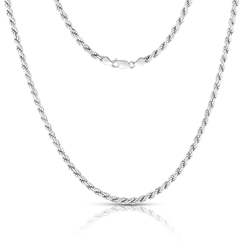 Chaînes en argent pour hommes et femmes au style tressé quotidien