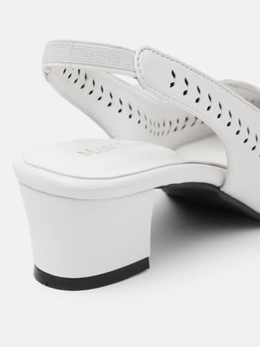 Image of Marc Loire Women Pointed Toe Block Heel Sandal for Office Wear