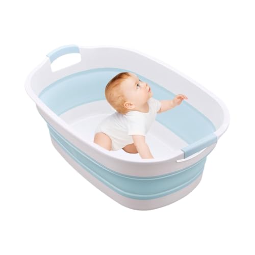 Bañera Para Niños Pequeños - Bañera Plegable Para Bebés, Bañeras De Viaje, Bañeras Portátil | Banera Plegable Para Mascotas Y Niños Pequeños Con Orificio De Drenaje Para El Hogar, Viajes, Hotel