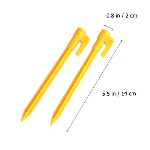 BESPORTBLE estacas de barraca de plástico resistente para acampamento, praia, barraca de acampamento