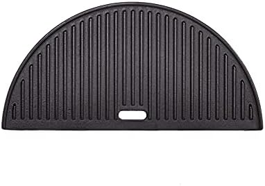 Kamado Joe KJ-HCIGRIDDLE Half Moon Cast Iron Reversible Grill Griddle for Classic Joe, Black