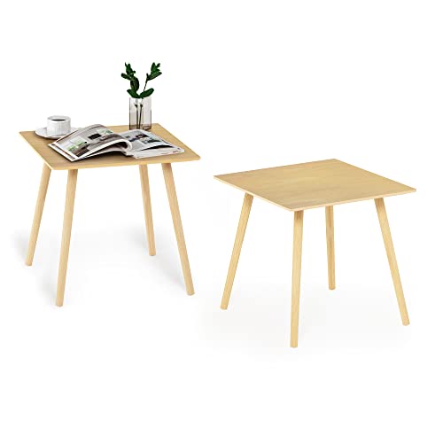 Image of Furinno Decorative Hallway End Table, Set of 2, Oak