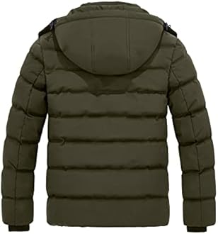 Wantdo Men's Hooded Winter Coat Warm Puffer Jacket Thicken Cotton Coat with Removable Hood