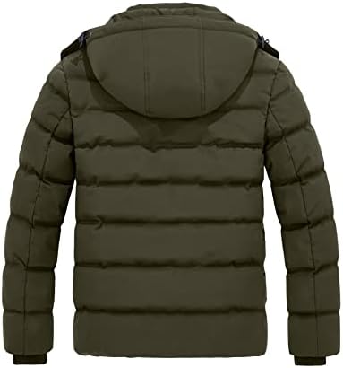 Wantdo Men's Hooded Winter Coat Warm Puffer Jacket Thicken Cotton Coat with Removable Hood