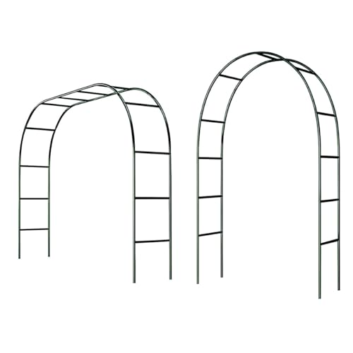 Rosenbogen Metall Torbogen Garten Aus Eisen, Breiten 280 240 220 200 180 140 120cm, Gartenbogen Rankhilfe Für Hochzeit Garten Balkon Schwarz Grün(Green,W1.8 x H2.20m)