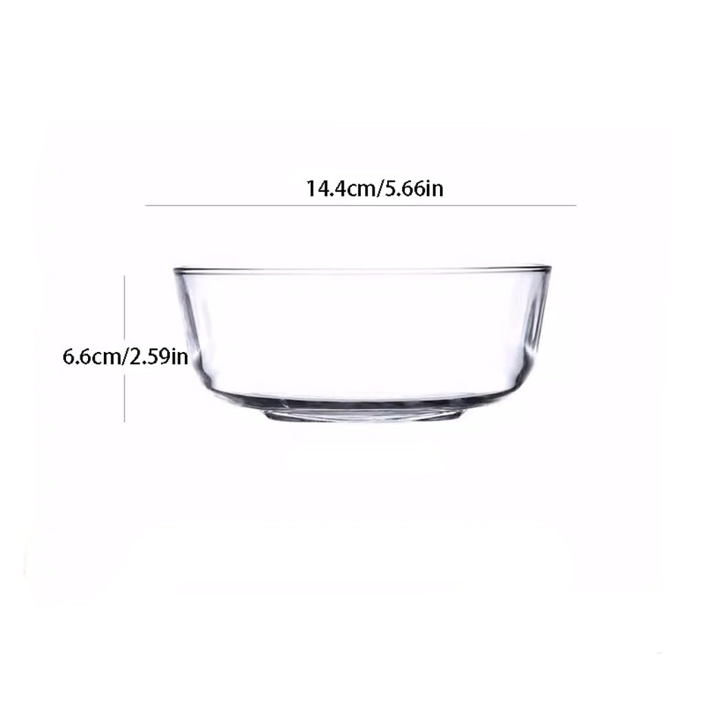 EQUALIZE Suppenschüssel Mikrowellenofen-spezifische transparente Glasschale Haushalt Obst Salatschüssel Hitzebeständige Große Suppenschüssel Instant Nudelschüssel Küche Mehrzweck-Suppenschüssel (Größe
