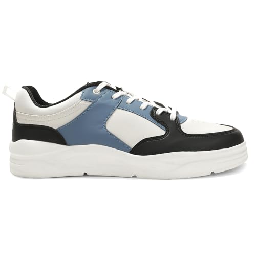 Image of Liberty LEAP7X OCIANSTEPE Sneakers for Men - Royal Blue Lace-Up Casual Shoes | Memory Foam Cushioned Insole, Lightweight Sneakers, Walking, College, Travel, Office & Casual Outings