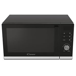 Candy Moderna CMGA25TNDB Four Micro-ondes avec Grill, 900 W, 25 litres,Fonction Décongélation, 20 Menus Automatiques, Nettoyage Facile, Noir